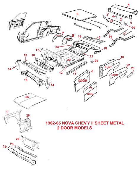 1964 chevy nova sheet metal|62 65 nova body parts.